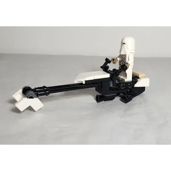Lego Star Wars Snowtrooper Minifigure With Speeder Bike VG+ - Picture 2 of 7